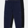 Friboo Unisex 2 PackPantaloni SportiviDark Blue/Black Bambini Pantaloni F5724B02C-K11